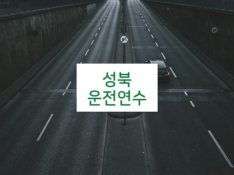 성북운전연수 후기