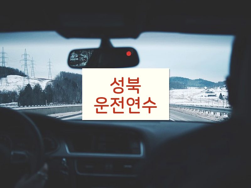 성북운전연수 후기