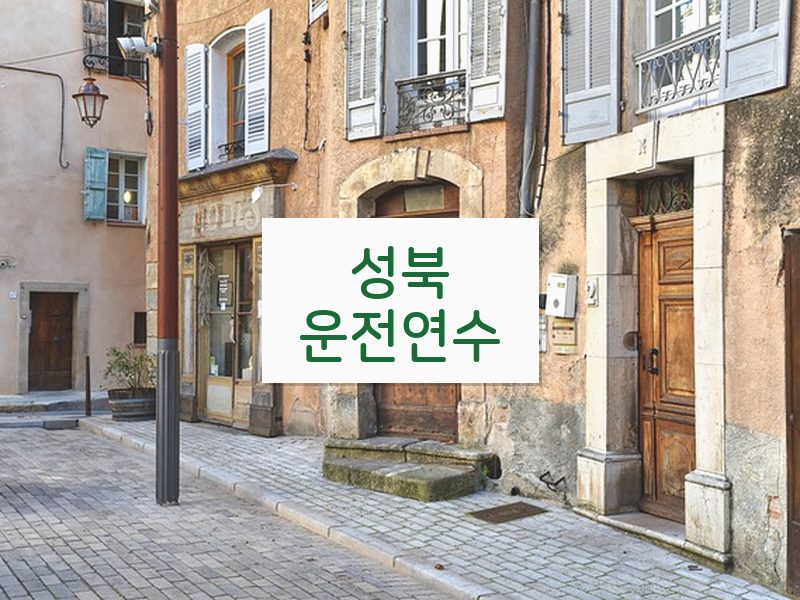 성북운전연수 후기