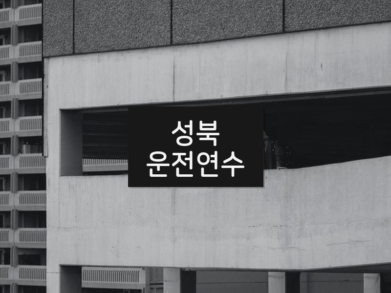 성북운전연수 후기