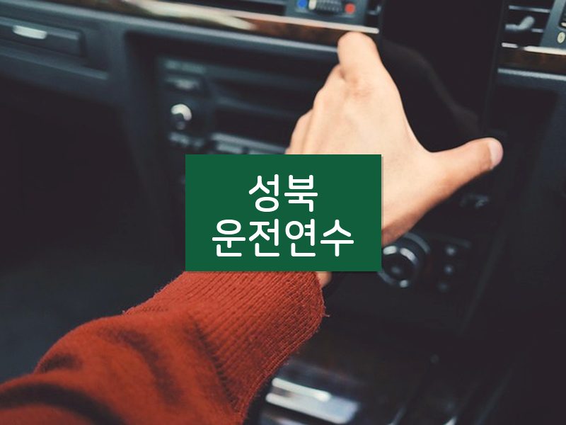 성북운전연수 후기