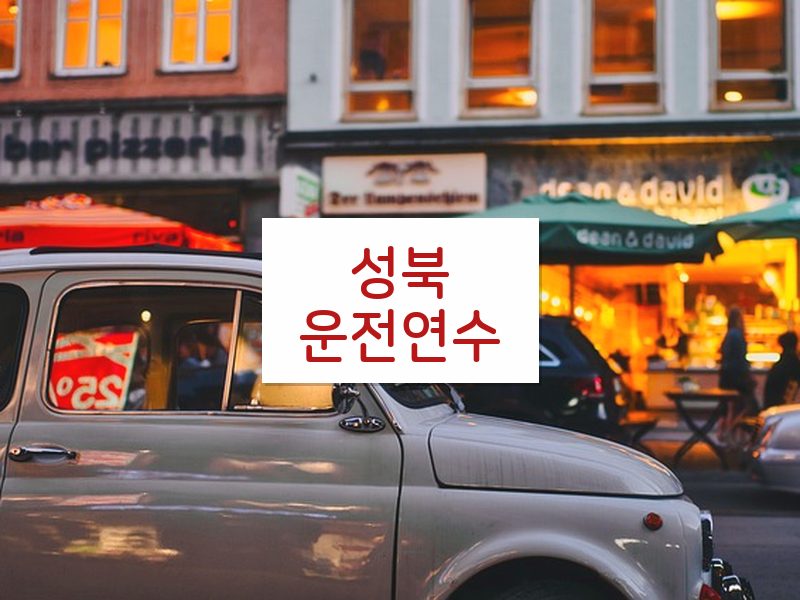성북운전연수 후기