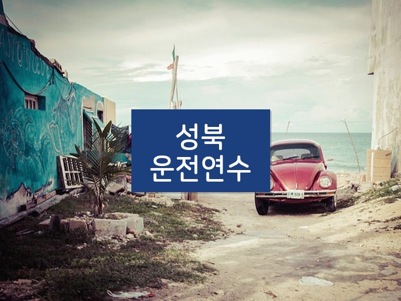 성북운전연수 후기