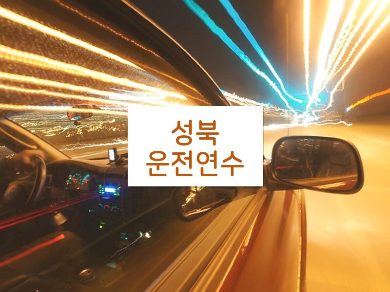 성북운전연수 후기