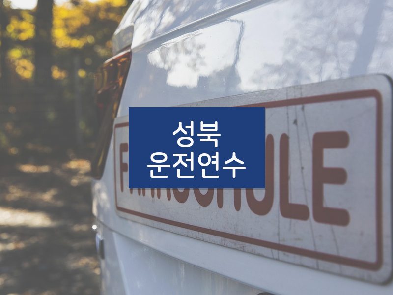 성북운전연수 후기