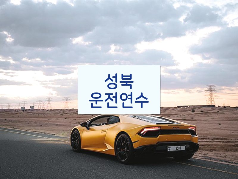 성북운전연수 후기