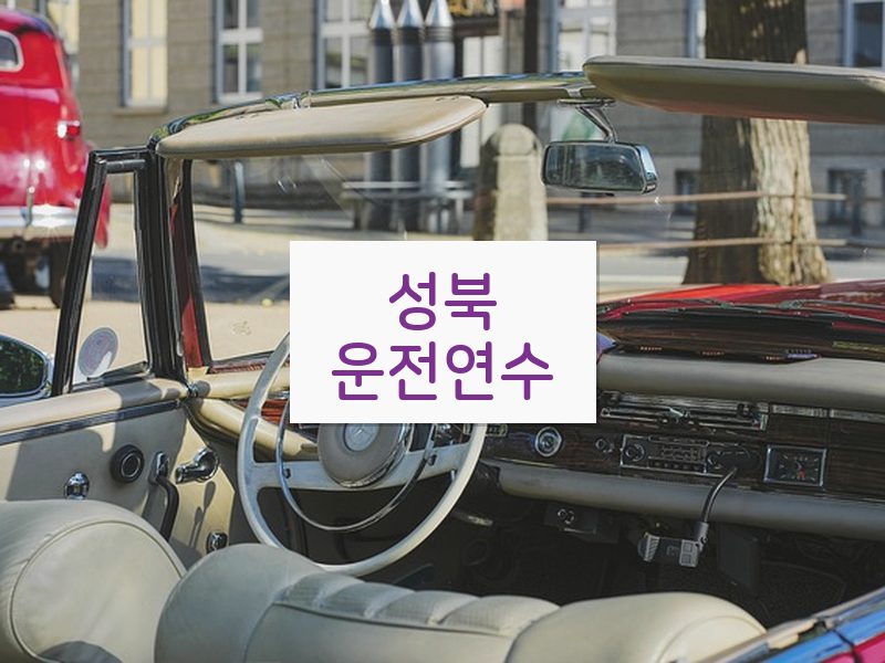성북운전연수 후기