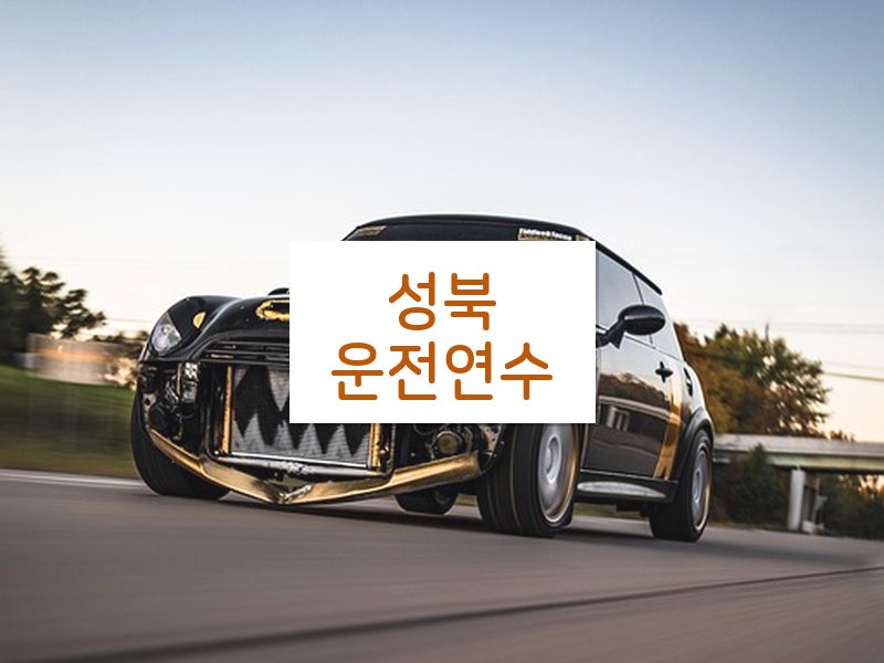 성북운전연수 후기