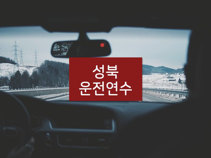 성북운전연수 후기