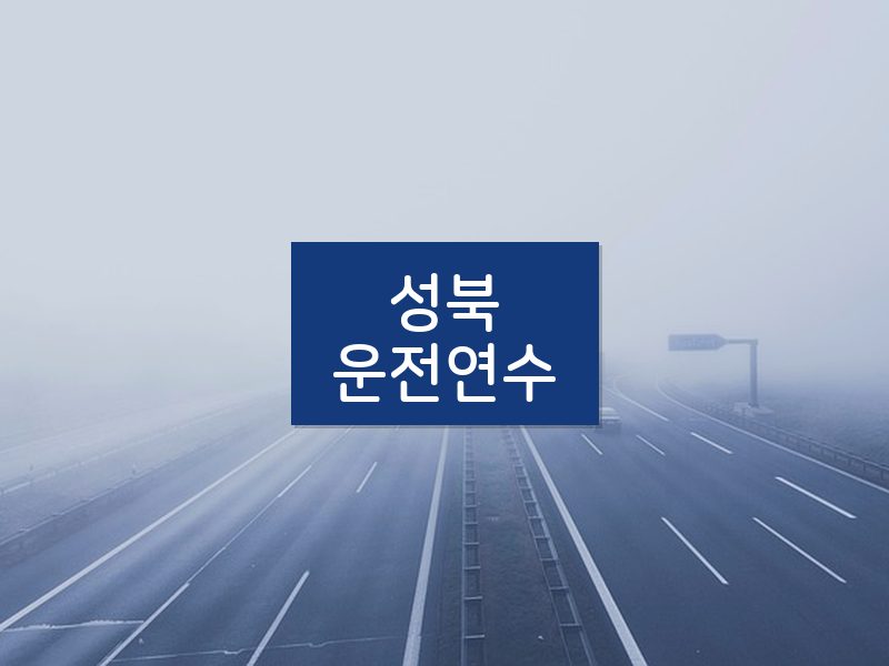 성북운전연수 후기