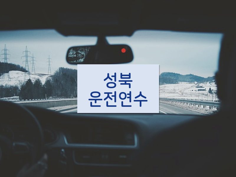 성북운전연수 후기