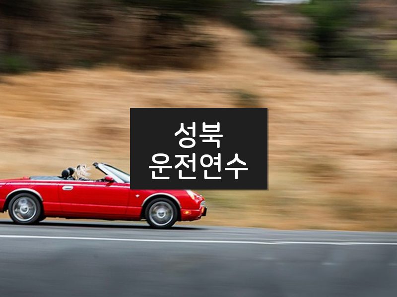성북운전연수 후기