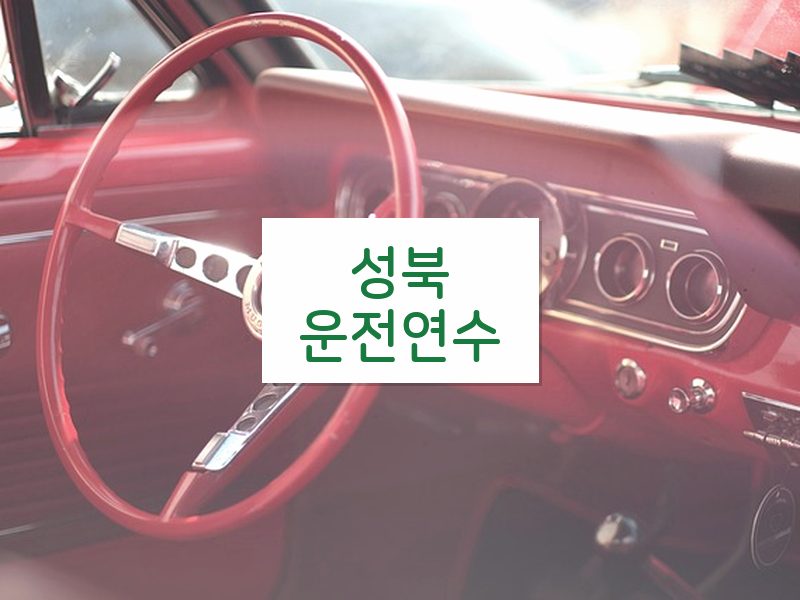 성북운전연수 후기