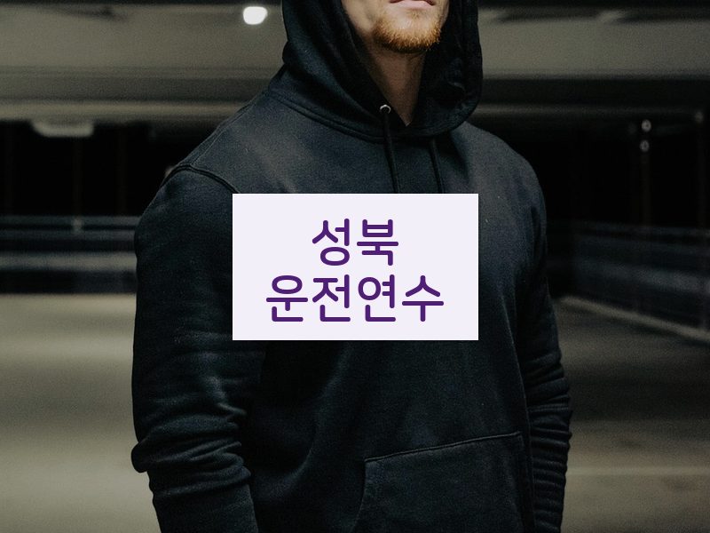 성북운전연수 후기