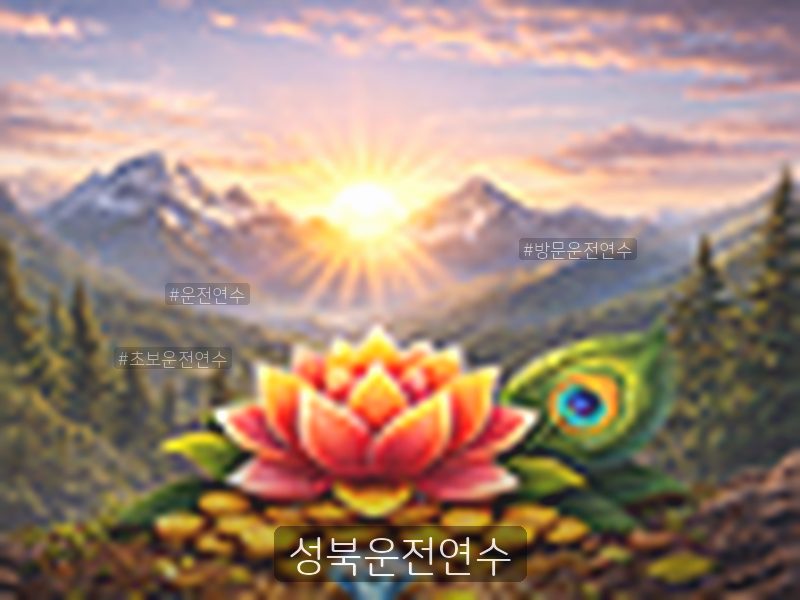 성북운전연수 후기