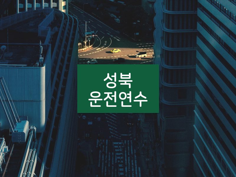 성북운전연수 후기