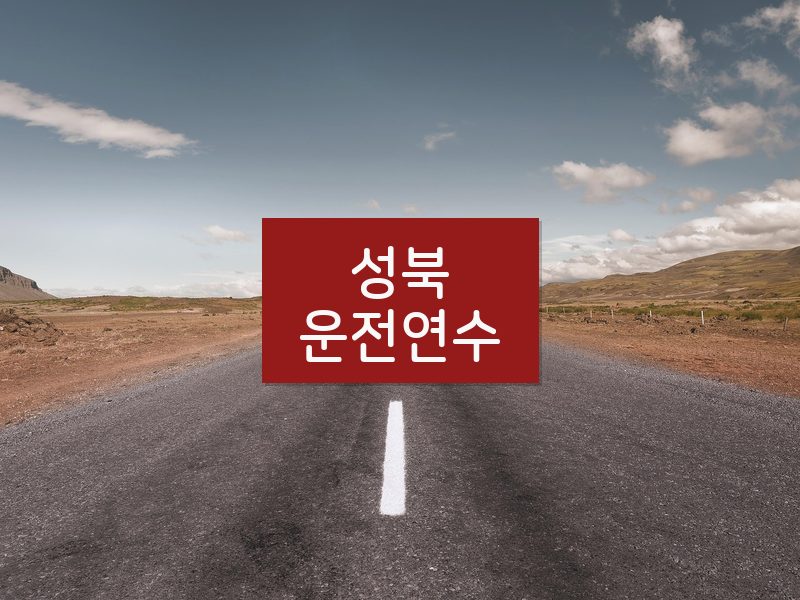 성북운전연수 후기
