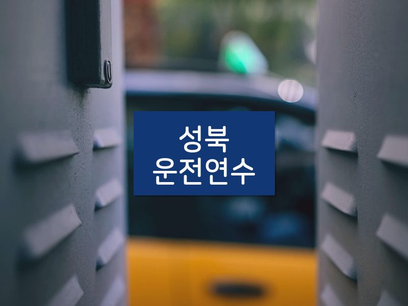 성북운전연수 후기