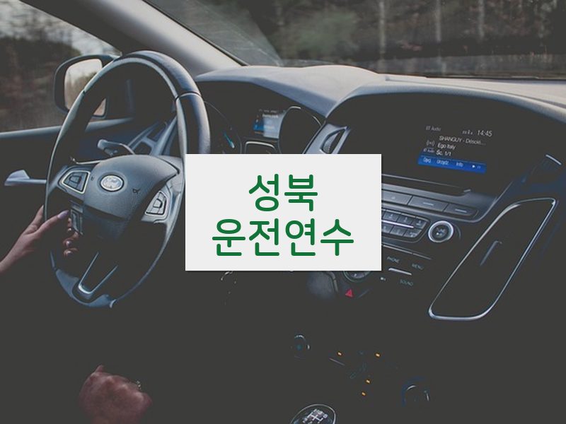 성북운전연수 후기