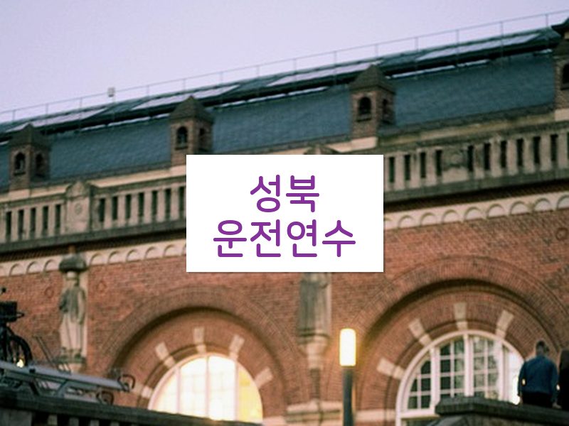 성북운전연수 후기