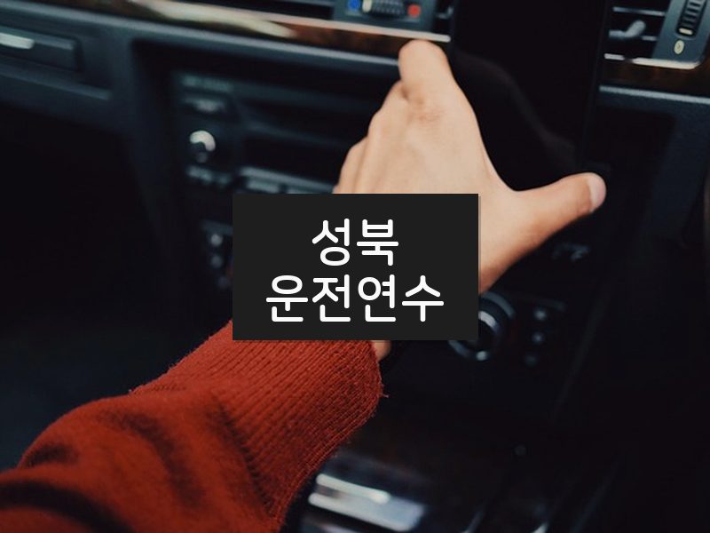 성북운전연수 후기