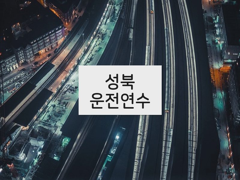 성북운전연수 후기