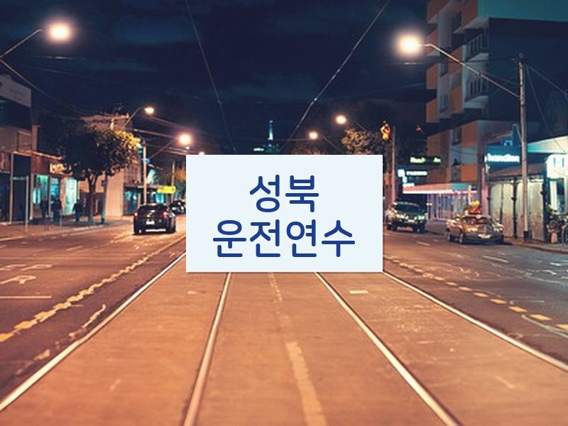 성북운전연수 후기