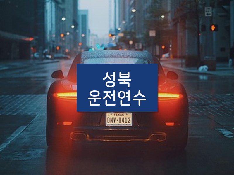 성북운전연수 후기