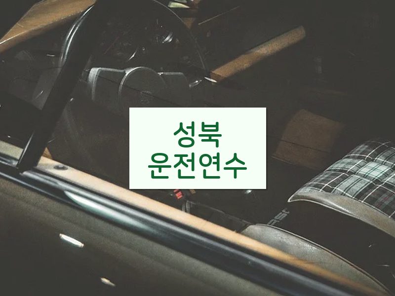 성북운전연수 후기