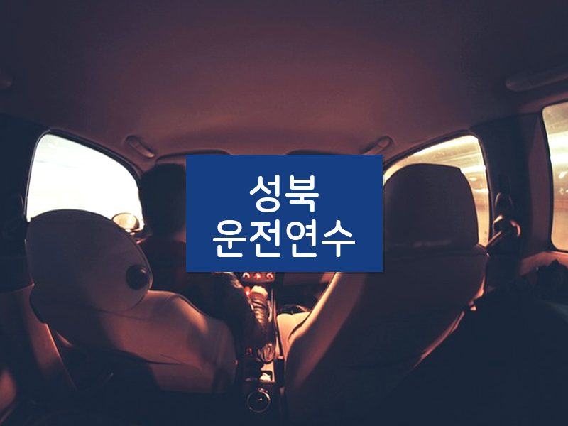 성북운전연수 후기