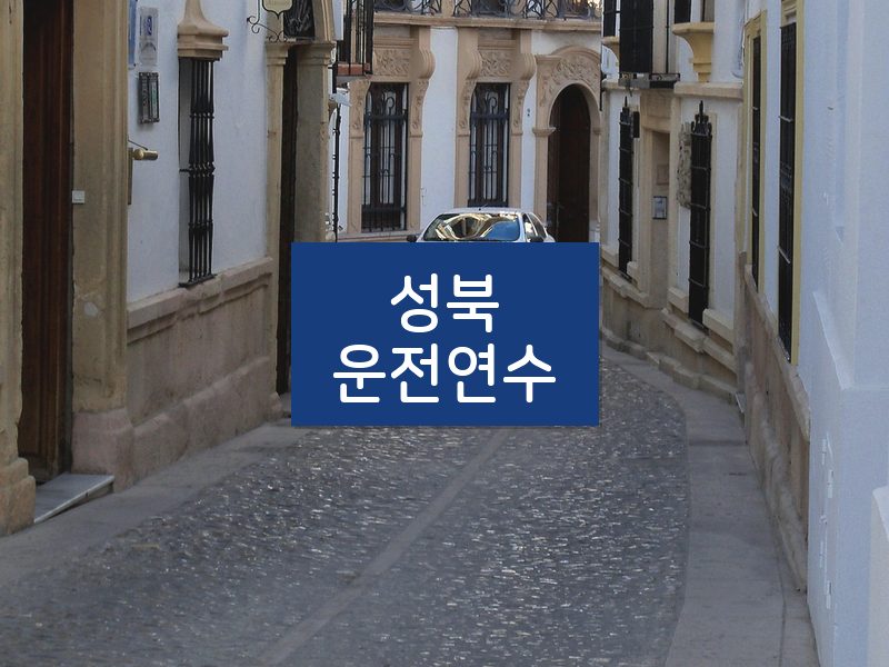성북운전연수 후기