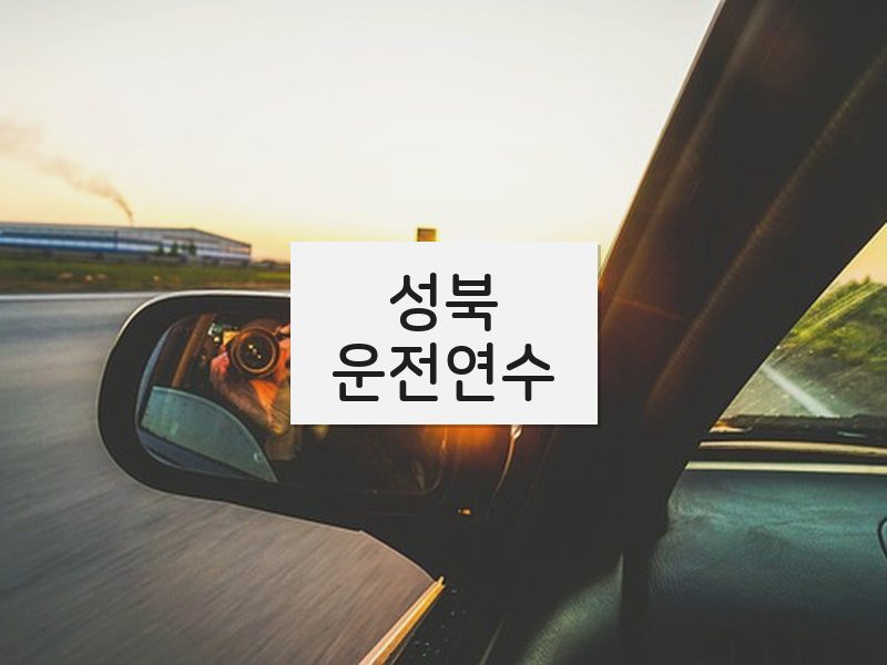 성북운전연수 후기