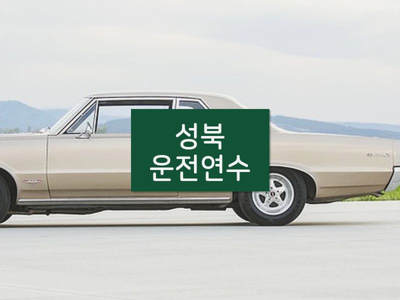 성북운전연수 후기
