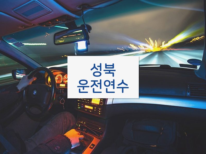 성북운전연수 후기