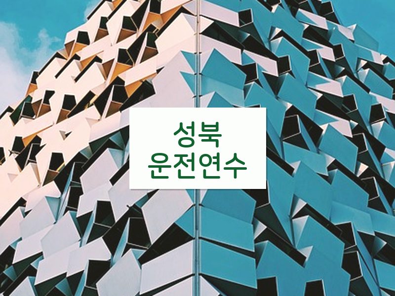 성북운전연수 후기