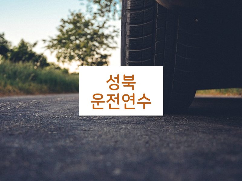 성북운전연수 후기