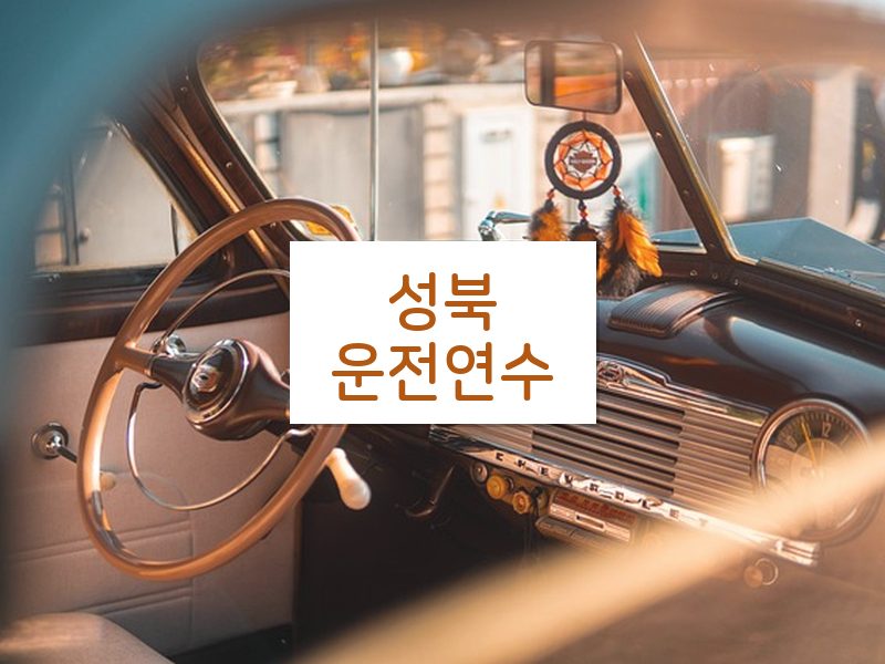 성북운전연수 후기