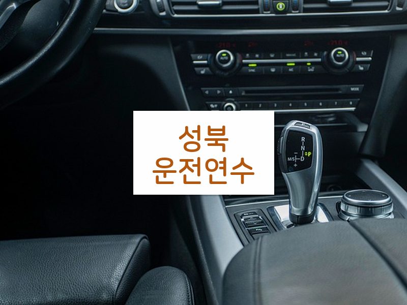 성북운전연수 후기