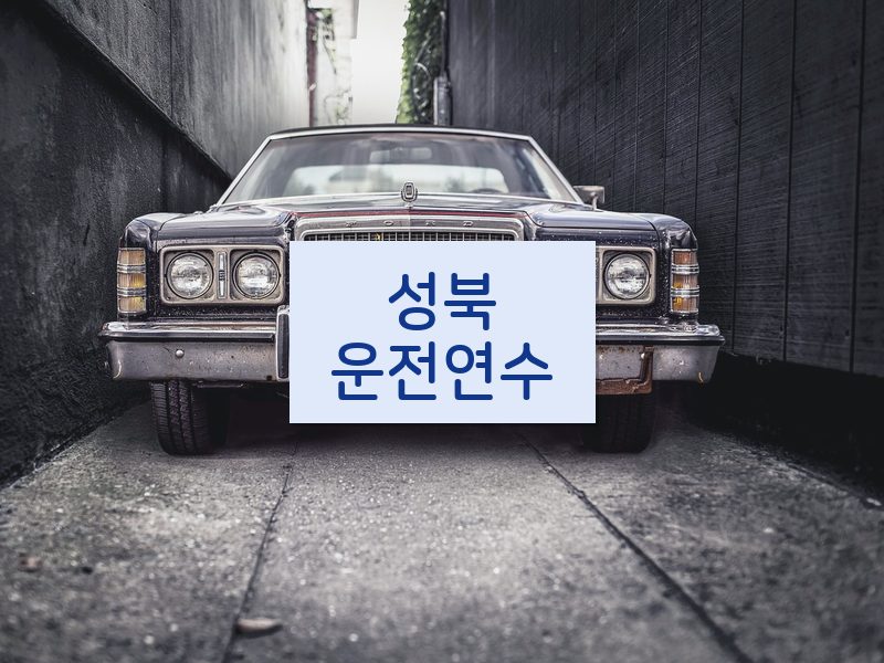 성북운전연수 후기