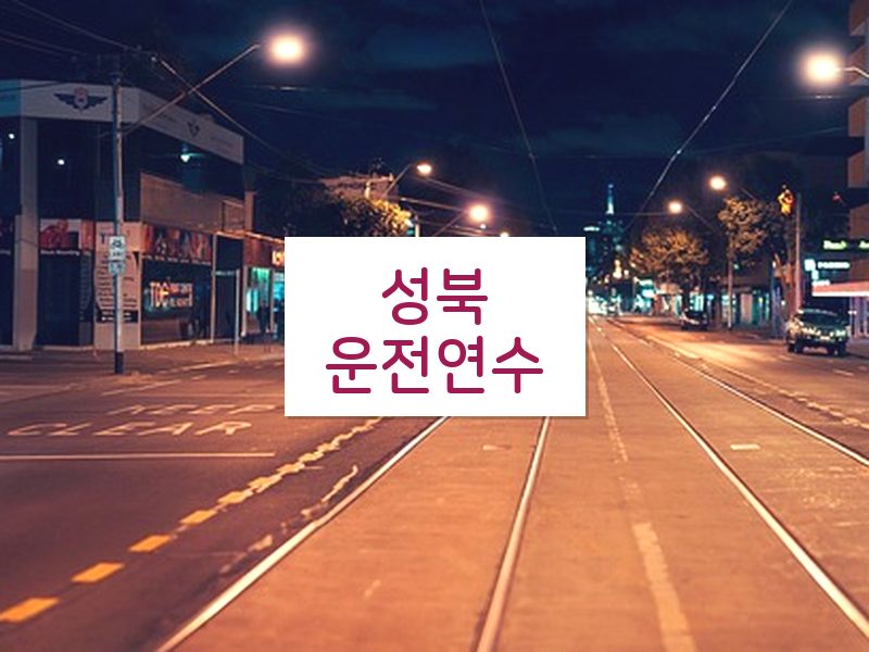 성북운전연수 후기