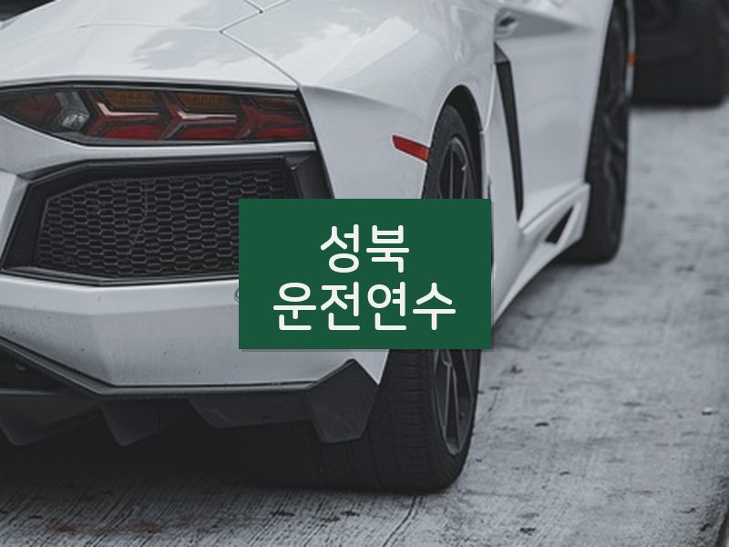 성북운전연수 후기