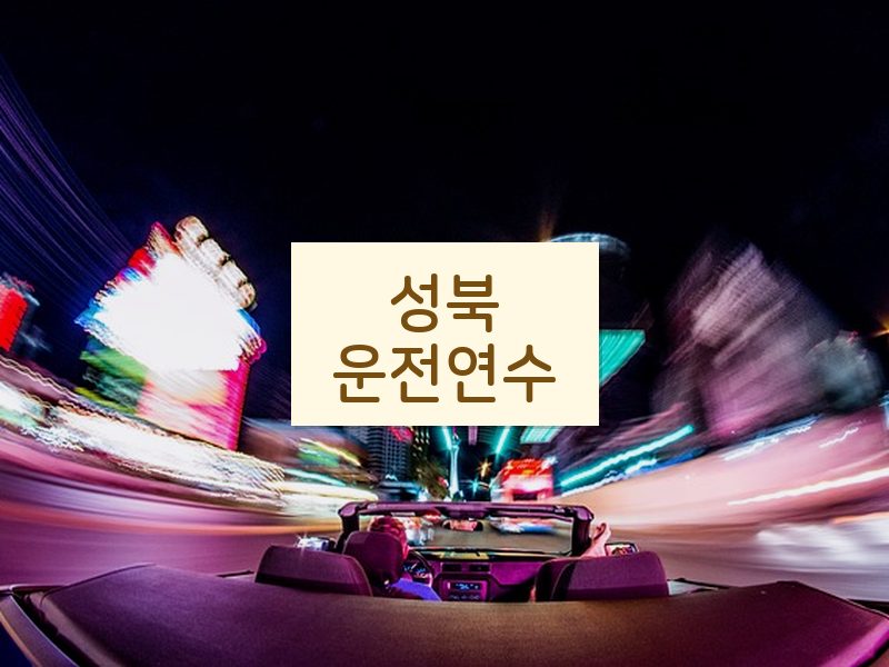 성북운전연수 후기