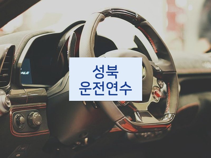 성북운전연수 후기