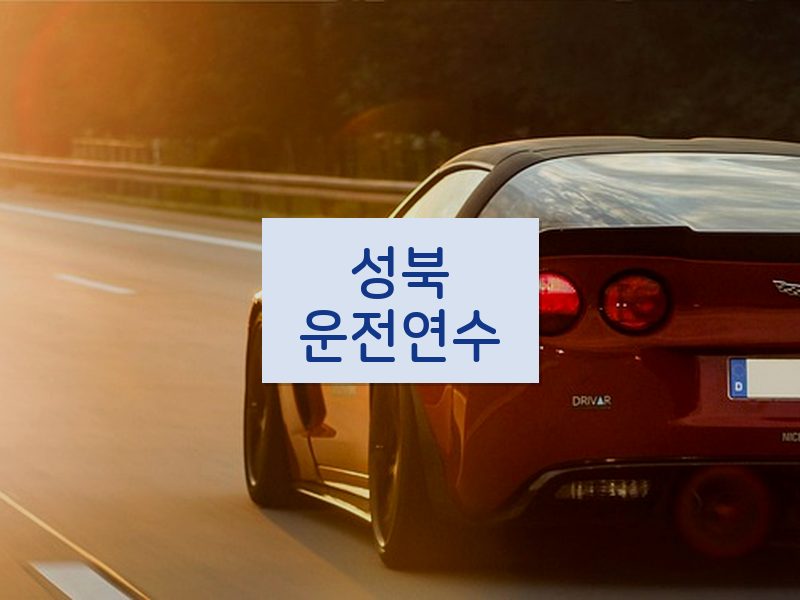 성북운전연수 후기