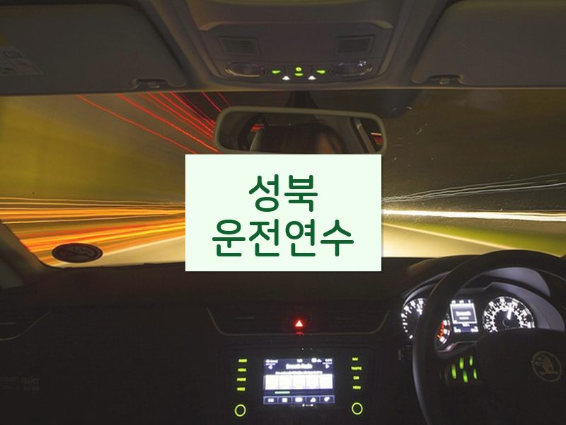 성북운전연수 후기