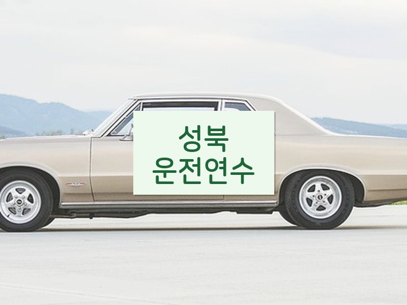 성북운전연수 후기