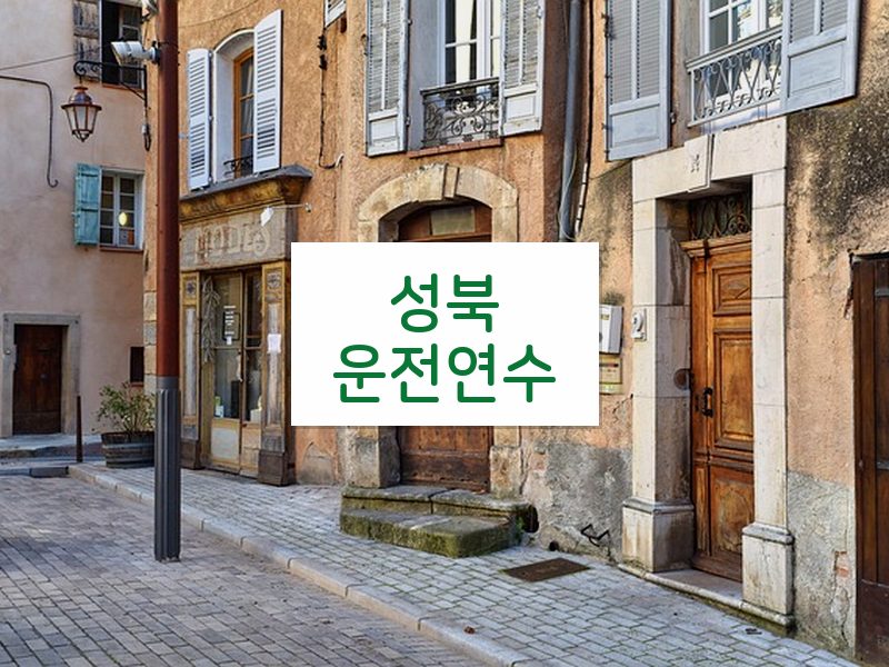 성북운전연수 후기