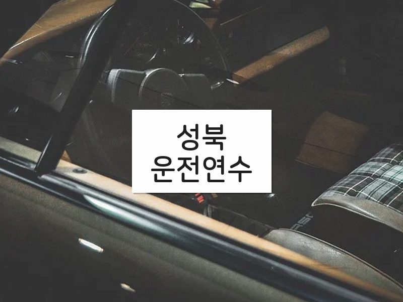 성북운전연수 후기