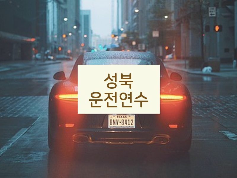 성북운전연수 후기