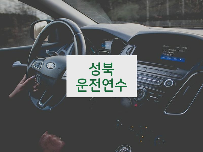 성북운전연수 후기